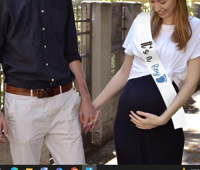 Miniatura 3 de Banda de revelación de género, banda blanca, es una banda de niño, mamá para ser, banda para baby shower, mamá para ser banda, papá para ser banda,