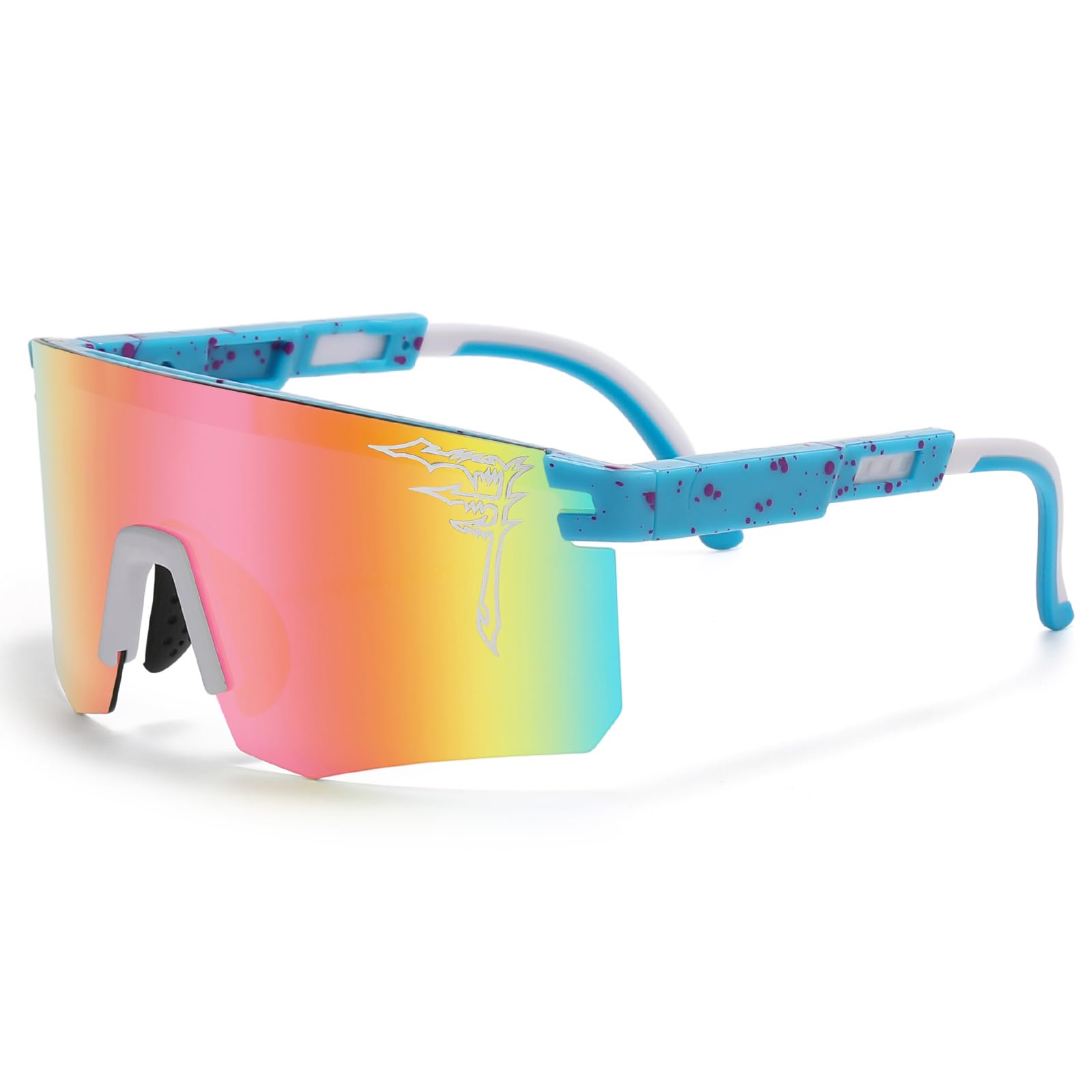 FIXEROS Gafas de sol polarizadas de béisbol de dos tamaños para adultos y jóvenes, niños y niñas, UV400, para hombres y mujeres, gafas deportivas de ciclismo