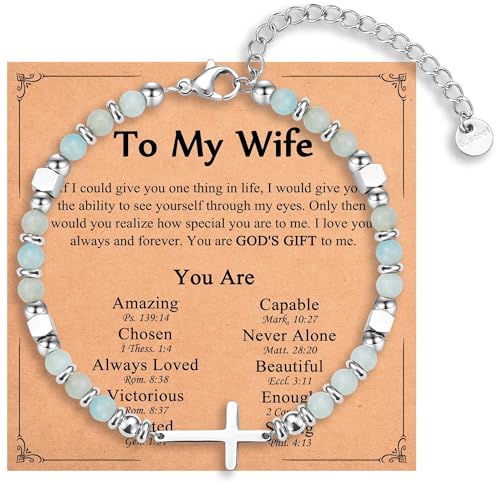 Image of Religious Cross Bracelet for Women Girls, Christian Gifts for Daughter Granddaughter Sister in Christ Friend Niece on Birthday Christmas Easter Valentines Day Graduation