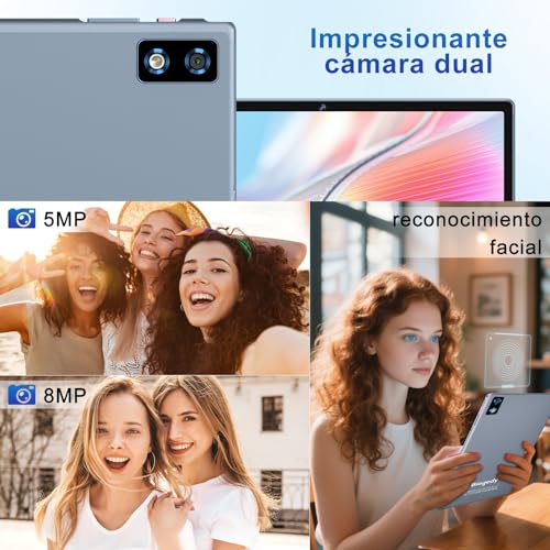 Miniatura 7 de Biegedy 2026 Último Tablet 10 Pulgadas Android 15 Con Gemini Ai, 30gb Ram 128gb Rom, Octa-Core 2.0ghz, 8000mah, Gms, Widevine L1, Gps, Otg,5g Wifi 6 Bt 5.0,Tablet Teclado Y Raton-Gris