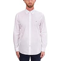 Tommy Hilfiger Camicia Uomo Core Flex Maniche Lunghe, Bianco (White)