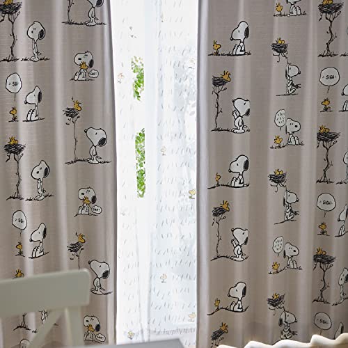 スミノエ(Suminoe) カーテン アイボリー 幅205cm ×丈165cm スヌーピー フレンズネスト ドレープ P1021