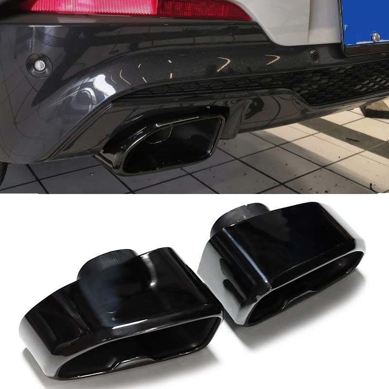 Exhaust Tail Tip Cover For BMW X3 G01 2018-2020 - Black Stainless Steel Muffler Pipe Cover, 2 Pcs