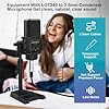 F998 Podcast Equipment Bundle, Audio Interface & BM888 Recording Studio Microphone, Professional Live Sound Card w/Dj Mixer Effects & Voice Changer for Live Streaming Gaming YouTube TikTok(Black) #1
