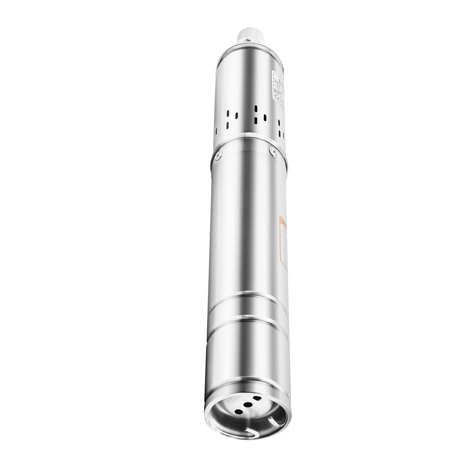 Pompa per pozzi profondi in acciaio inox 304, 0,5 kW/0,7 CV, altezza di erogazione 100 m, portata 2 m³/h, pompa sommersa IP68 con cavo da 15 m, silenziosa, spina europea, per fontane, irrigazione e