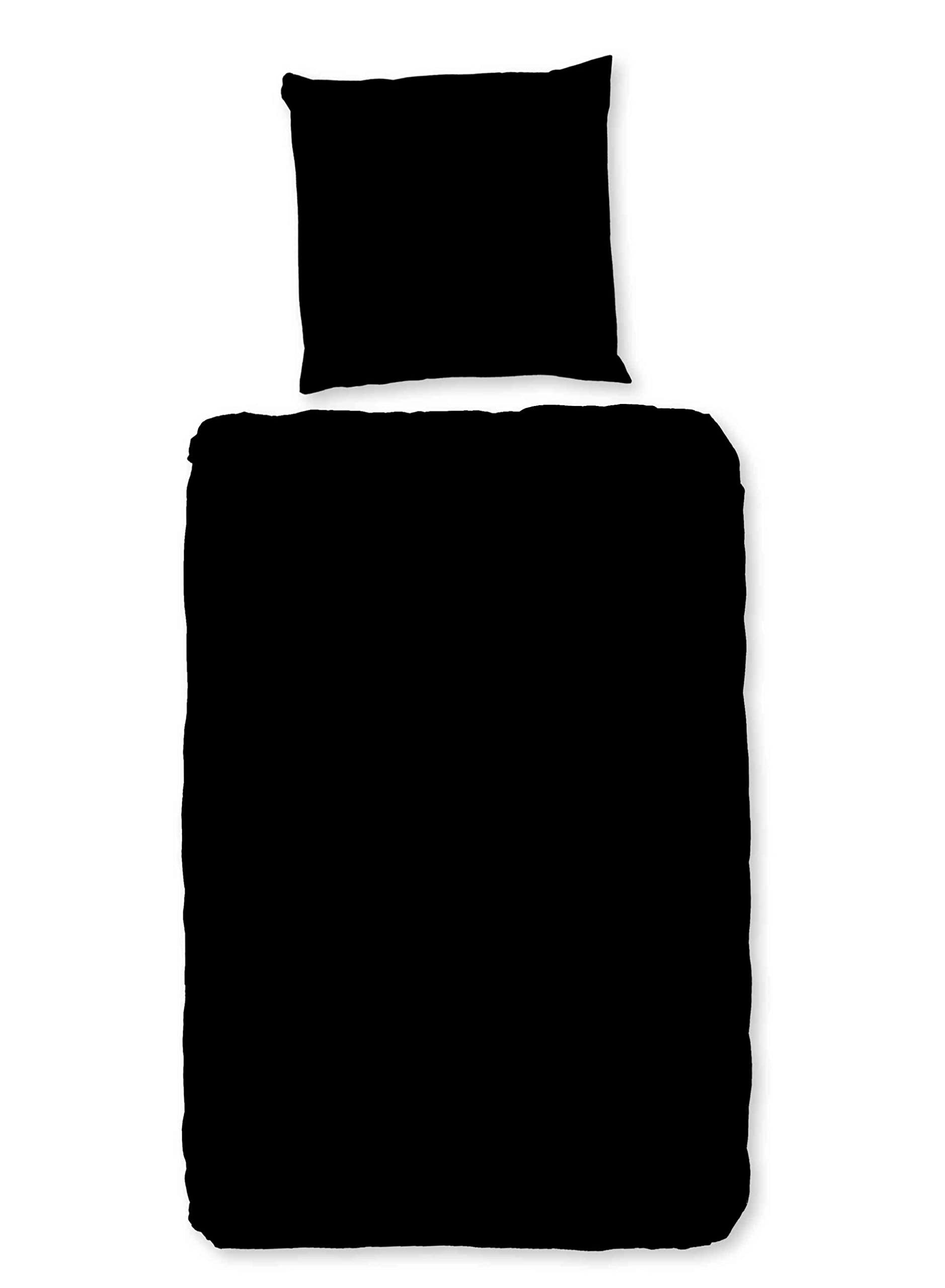 Single Duvet Cover 135 x 200 cm Cotton (without ironing) Black