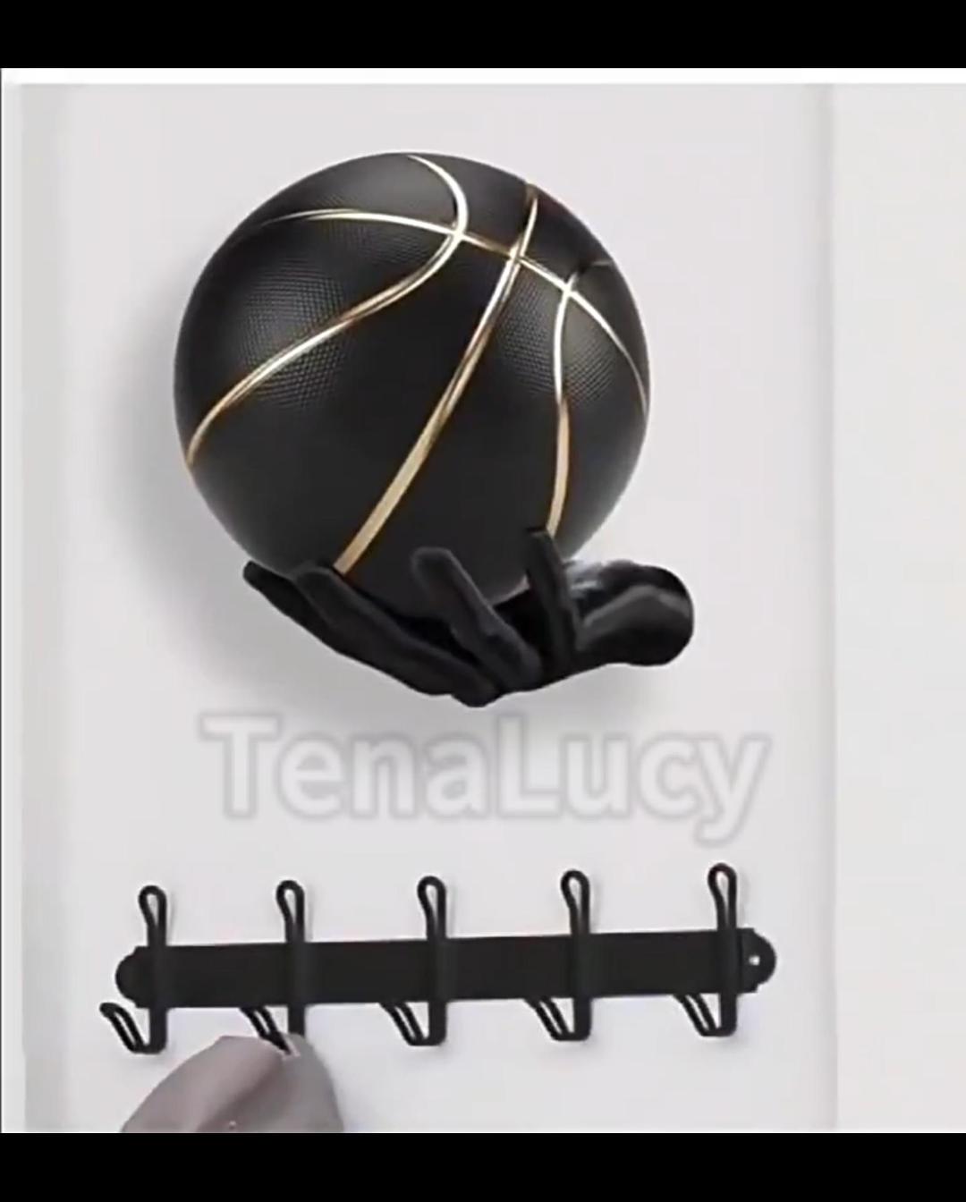 Supporto A Muro Per Pallone A Forma Di Mano – Regalo Per Appassionati Di Basket E Calcio, PVC, 15,2x8,9x21,6 Cm