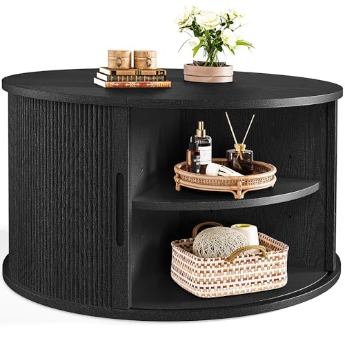 LINSY HOME Round Coffee Table, 31.5