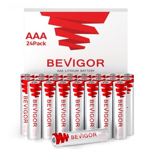 BEVIGOR 24 Baterías AAA de Litio, 1.5V 1200mAh Alta Capacidad, Baterías AAA no Recargables, para Linternas, Juguetes y Otros Dispositivos Domésticos