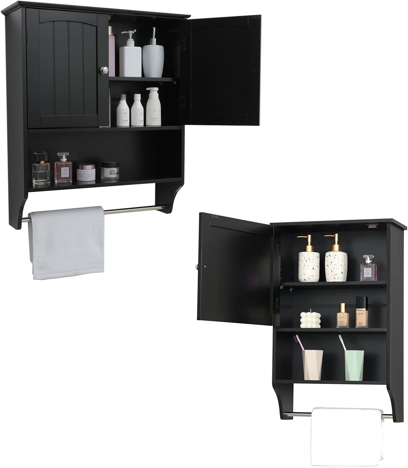 Iwell Black Bathroom Bundle, Bathroom Wall