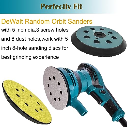 Image of 5 Inch Dia 8 Hole Sander Hook and Loop Replacement Sanding Pad For Makita BO5010, BO5030 /K, BO5031K, BO5041K, XOB01Z Sander