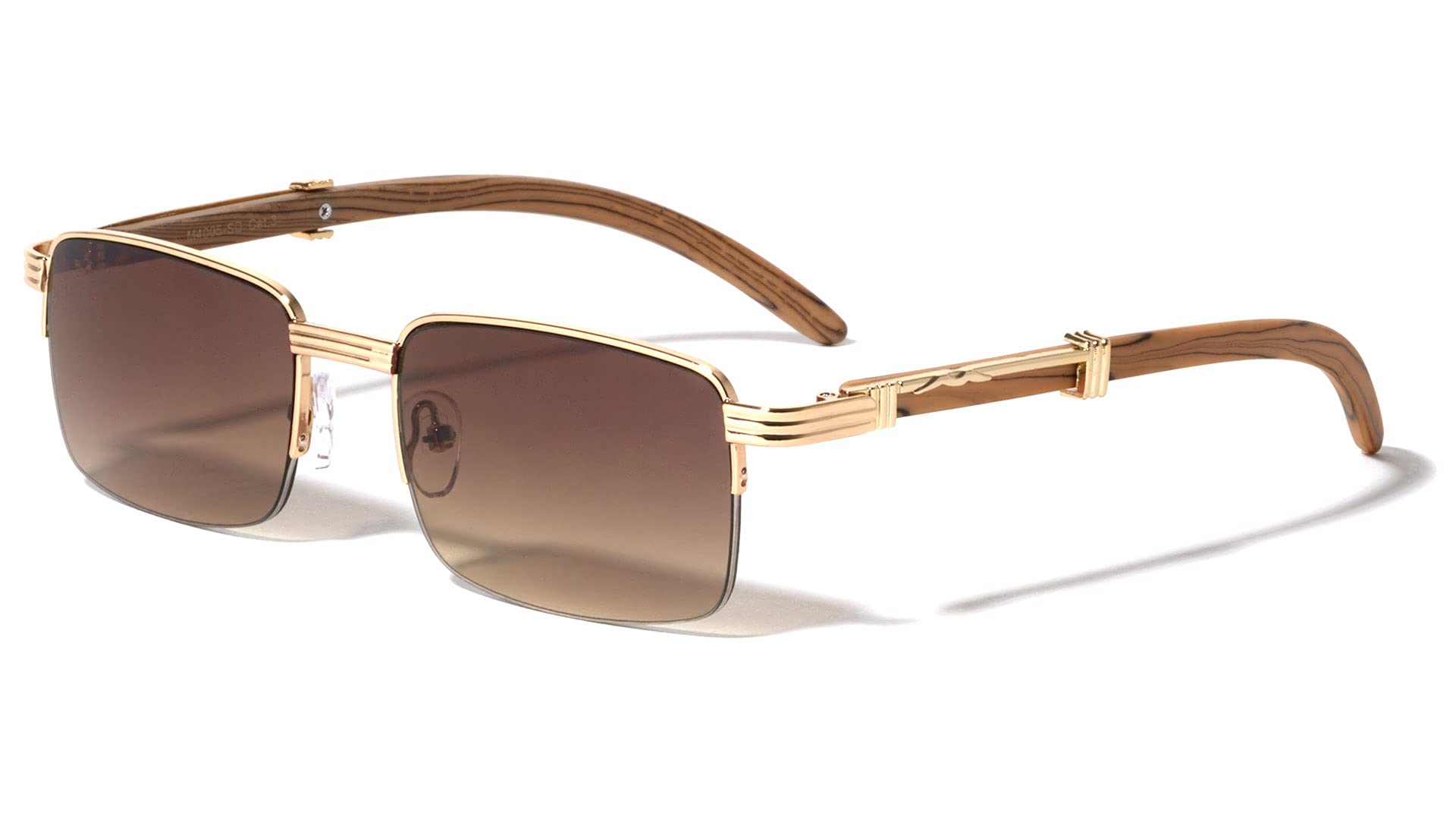 Harrisburg Rimless Rectangle Sunglasses 90's Fashion Vintage Tinted Square Half Frame Glasses Women Men M4005-SD