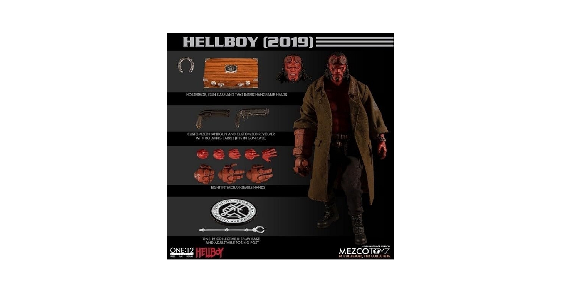 Mezco toyz hellboy ヘルボーイ　1/12 アクションフィギュア Amazon.co.jp: Mezco toyz hellboy ヘルボーイ 1/12 アクション