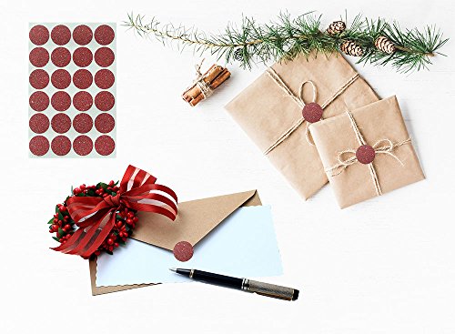 Royal Green Red Sparkly Color Coding 1 Round 25 Mm - Circle Glitter Stickers - One Inch Rounds Sparkles Sticker - 360 Pack #TOP1