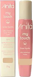 Base Líquida Matte Anita MY TOUCH - Alta Cobertura, Longa Duração e Controle de Oleosidade - Foundation Maquiagem - Cor 04