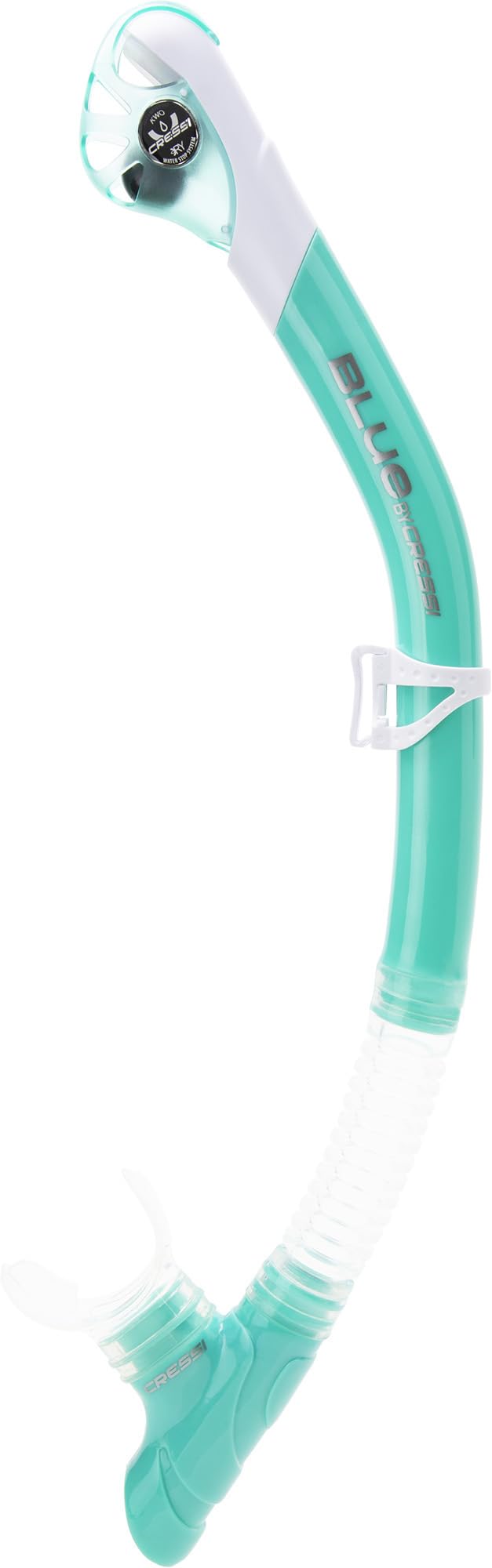 Cressi Scilla Snorkel Aqua Green - Unisex Dry Snorkel Tube for Diving and Snorkelling, One Size