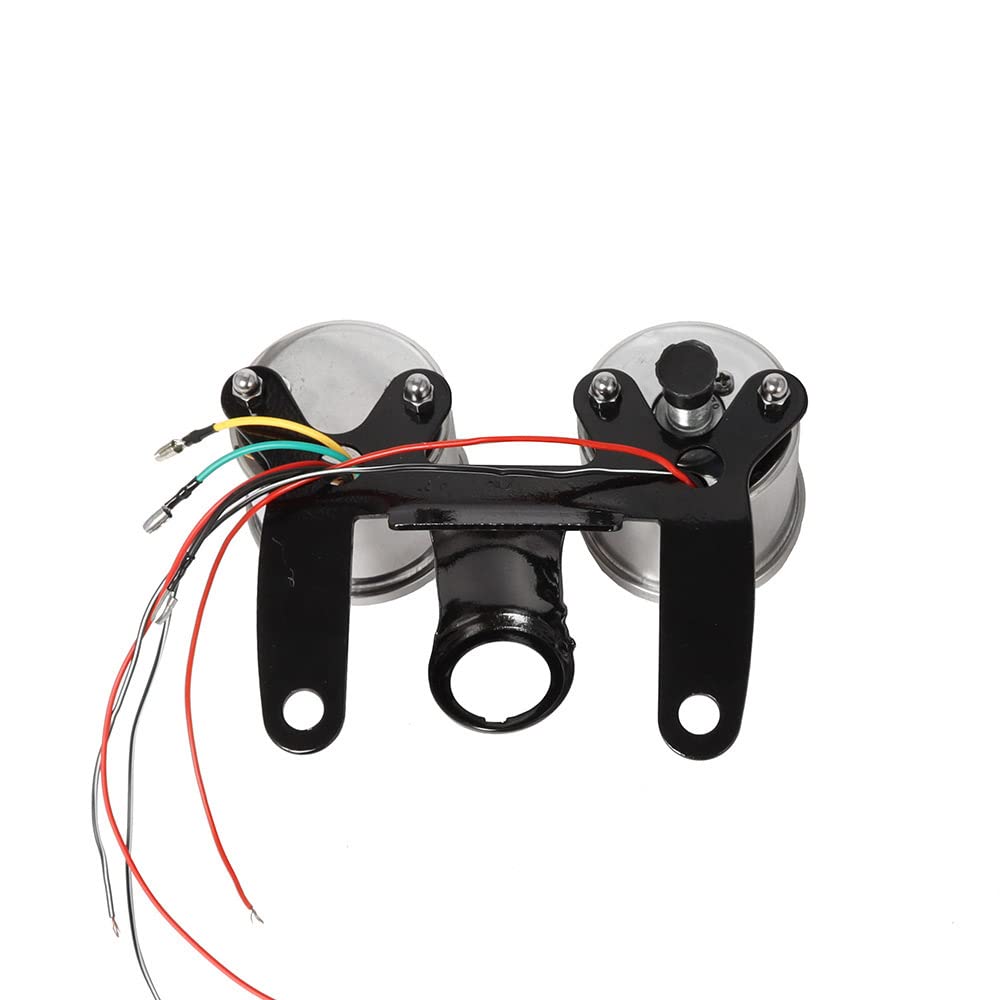 Riloer Compteur de vitesse, tachymètre, odomètre, jauge avec support, rétroéclairage LED pour moto, kit combiné, UniVe*rsal Fit