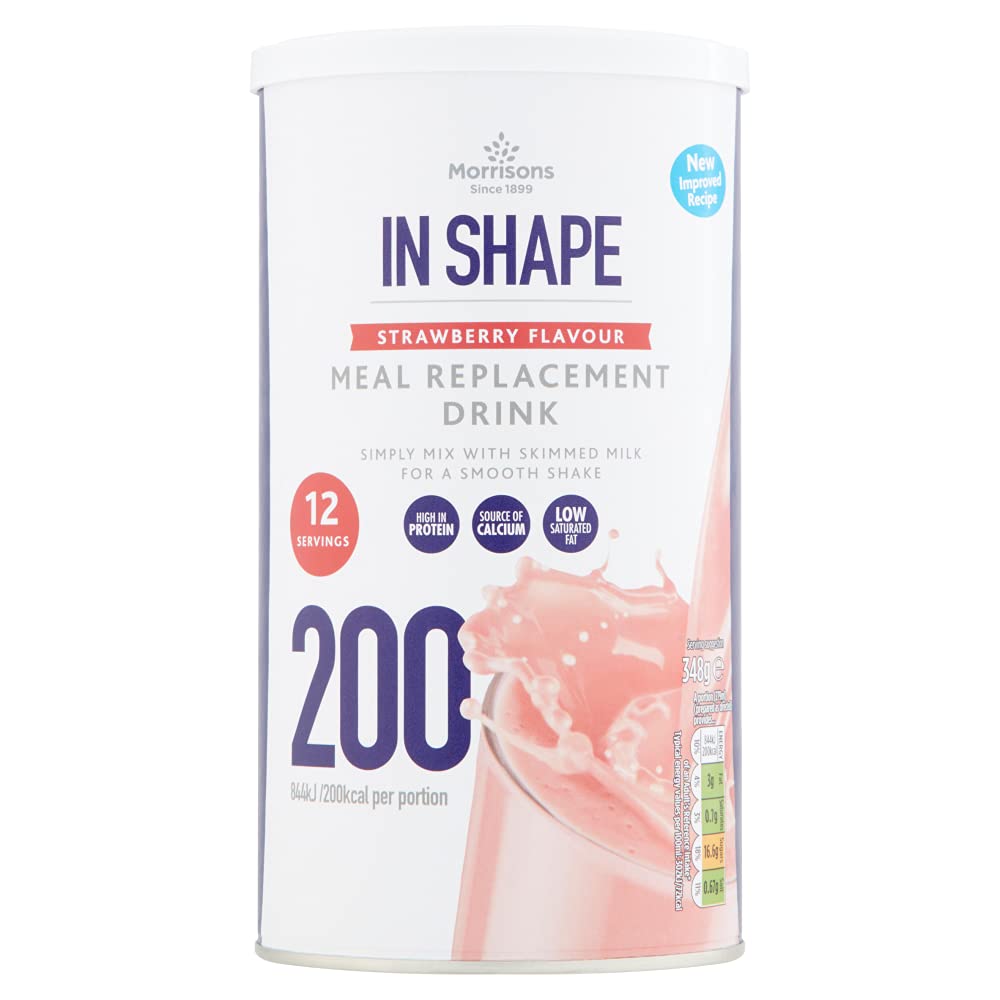 Morrisons in Shape Strawberry Meal Replacement Drink, 348 Count