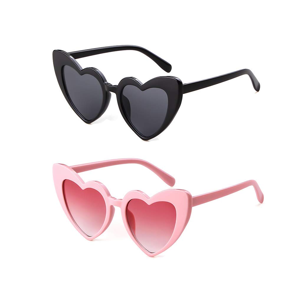 Laurinny Vintage Heart Shape Sunglasses for Women Clout Goggles UV400 Sun Glasses