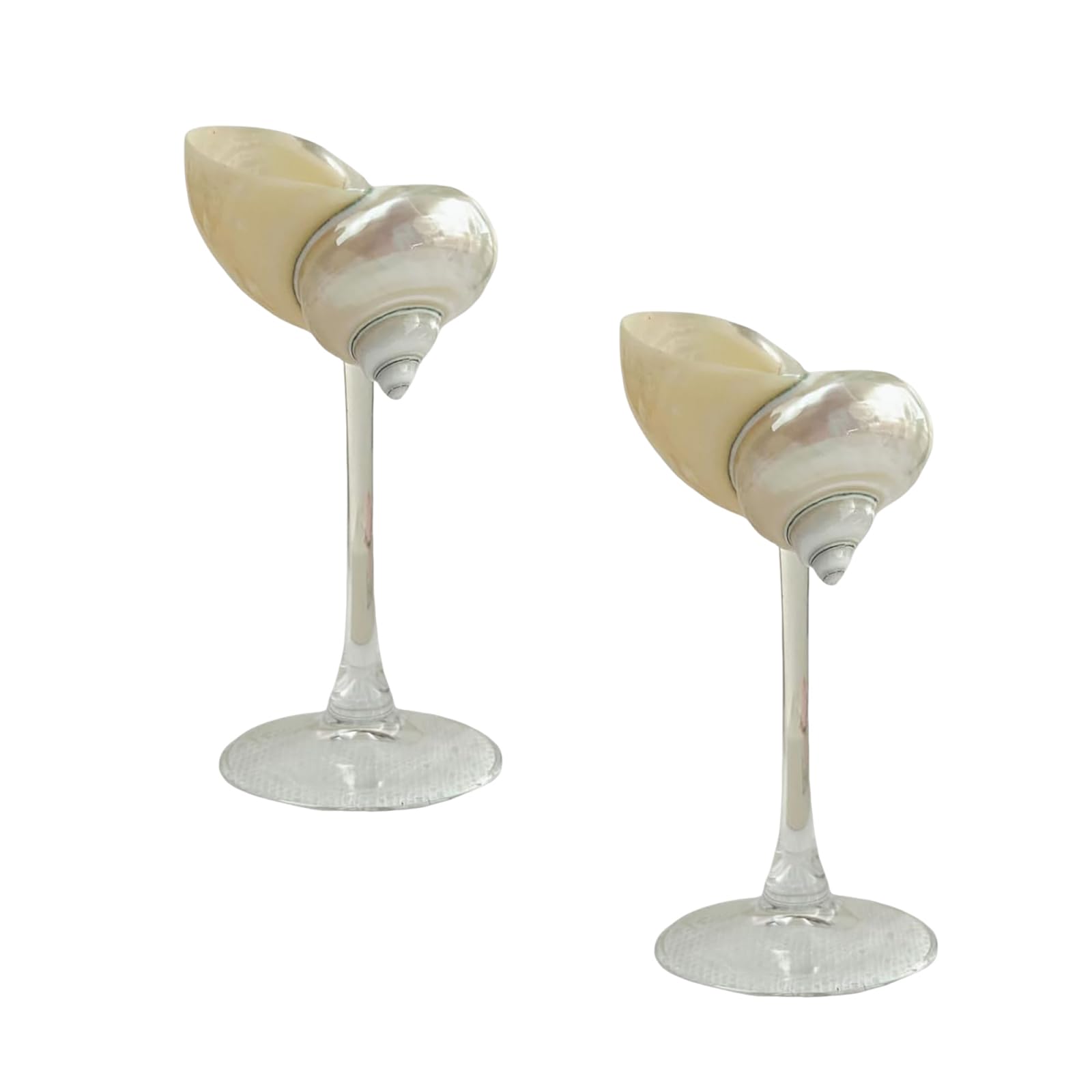 2 pièces verres à vin en coquille de conque, verres à vin en coquillage, tasse à vin de mariage, gobelet à Martini cocktail, pour la fête d'anniversaire de mariage de la Saint-Valentin #01
