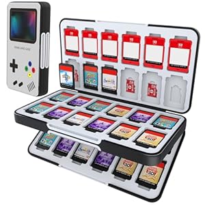 HEIYING Game Card Case for Nintendo Switch 2 / Switch OLED,Customized Pattern Portable Travel Carry Case with 48 Game Card Slots and 24 Micro SD Cards Slots