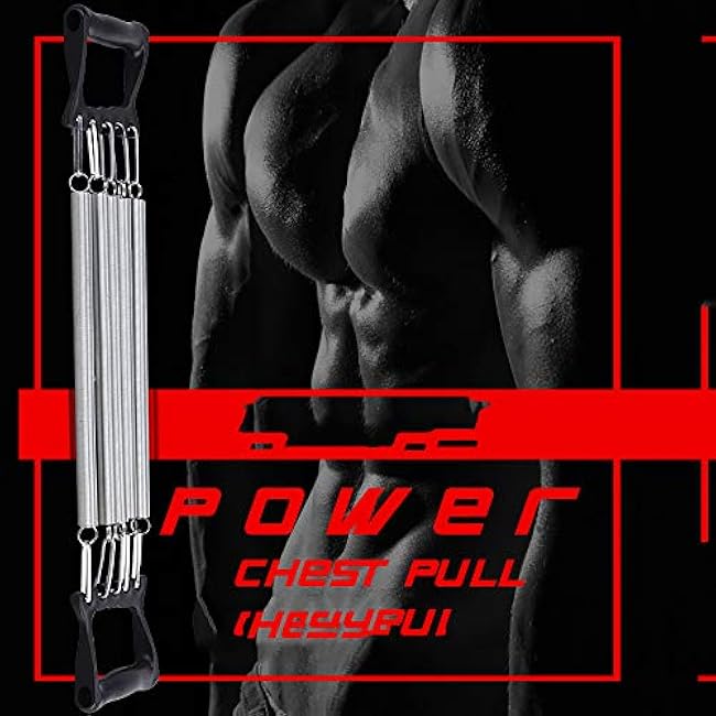 WANLIAN Exercise Resistance Bands, Adjustable Chest Expander 5 Springs Resistance Exercise System Bands Strength Trainer for Home Gym Muscle Training Exerciser