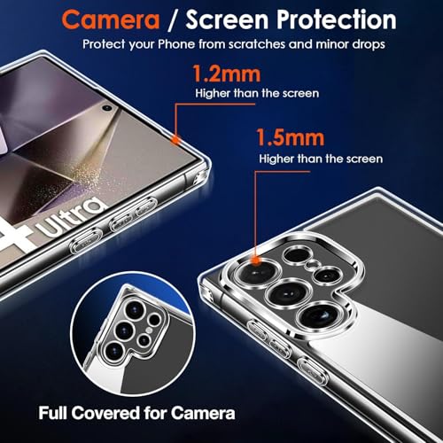 Image of DIZORO for Samsung Galaxy S25 Ultra 5g Case Clear,[30X Anti-Yellowing] Galaxy S25 Ultra Phone Case with Hard Back & Soft Edge,[15FT Mil-Grade Protection] Shockproof Case for Galaxy S25 Ultra