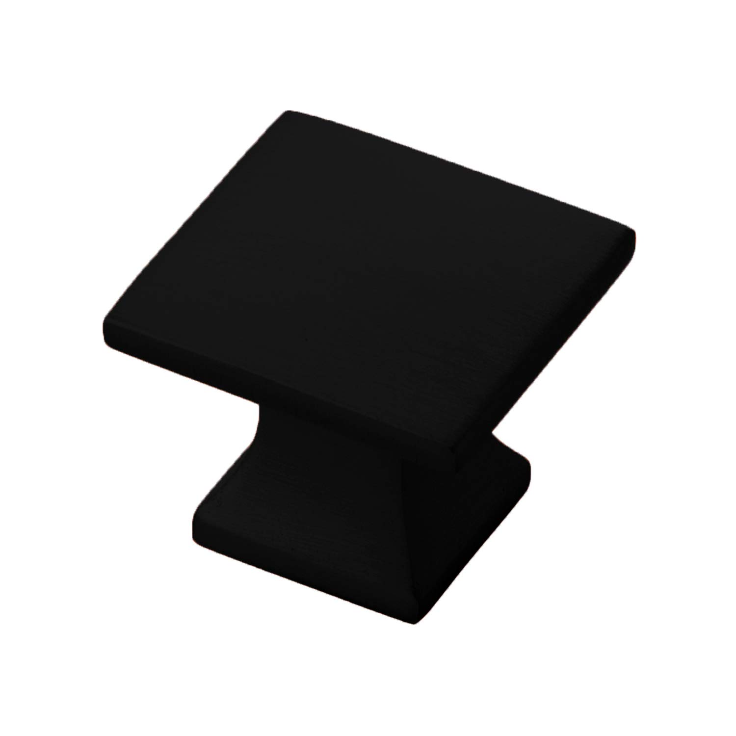 Boutons de meuble carrés plats noir mat 3,8 cm lot de 10 pièces
