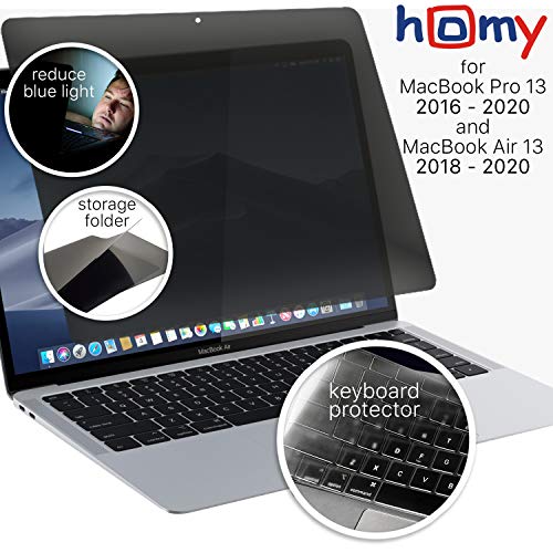 Homy Privacy Screen Protector Kit for MacBook Pro 13 inch 2016-2020, MacBook Air
