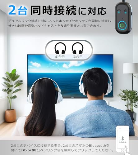 IdeaThink トランスミッター bluetooth テレビ レシーバー it-br08t の商品画像 3