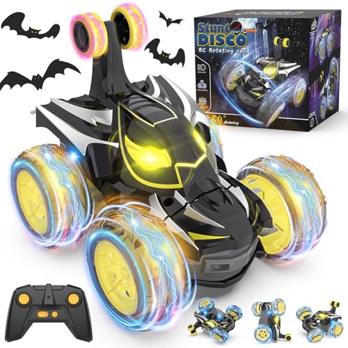 Mafbeanl Remote Control Car Stunt RC Cars 360° Rotating with 2.4GHz Rechargeable Wheel Lights Toys Car Gift for Boys 3 4 5 6 7 8 9 10 11 12 (Black)