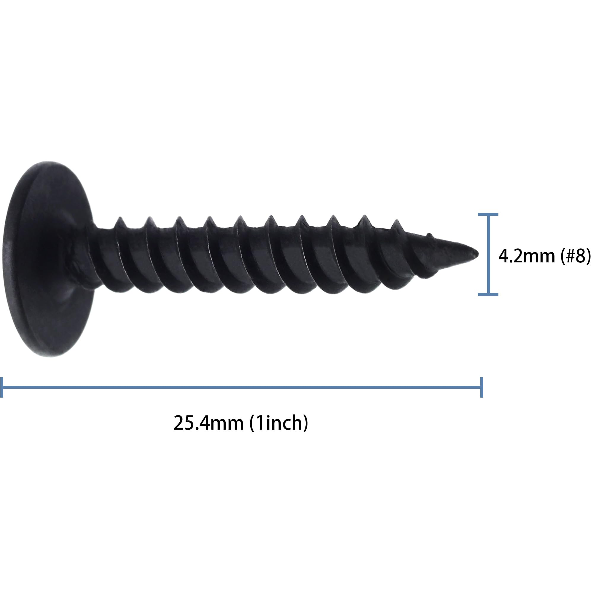 220 Pcs #8 X 1/2 Inch Self Drilling Screws – Black Truss Head For Metal, Wood & Plastic - View #10