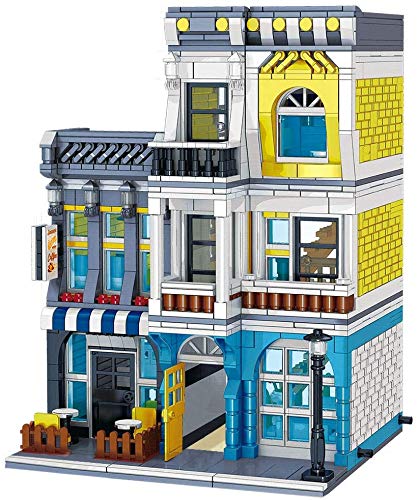 LAKIOMZ Modular Haus Bausets, 4 in 1 Architektur Bauset, 5150 Teile Blöcke und 12 Minifiguren, Kompatibel mit LEGO – Bild 6