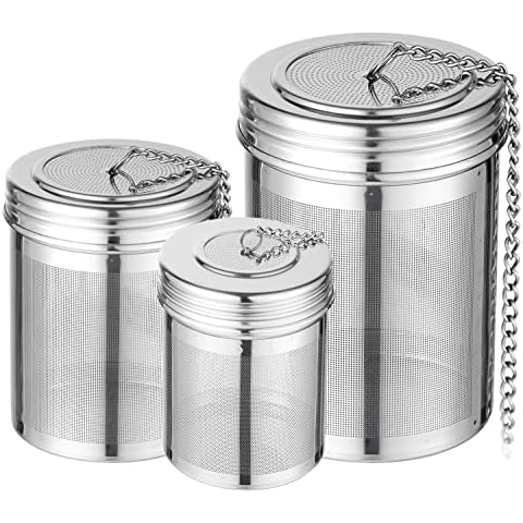 TEEMADE 3 Pack Tea Infuser, Tea Strainer of Extra Fine Mesh, 18/8 Stainless Steel Tea Ball with Extended Chain Hook to Brew Loose Leaf Tea,Iced Fruit Tea,Spices & Seasonings Cover