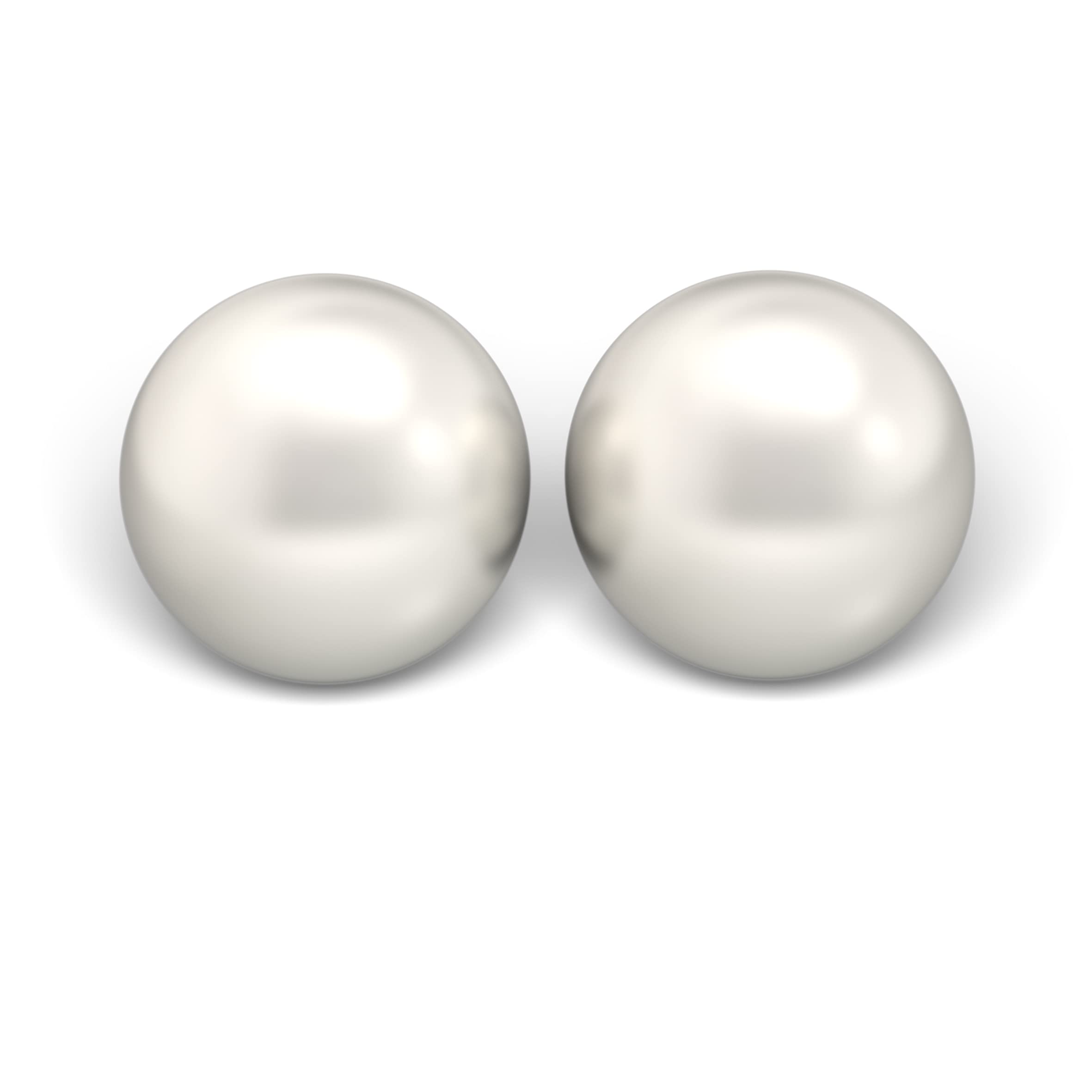 Sensitive by Studex, synthetic pearl, white stud earrings, 3-10 mm, polished surgical steel, 7 variants