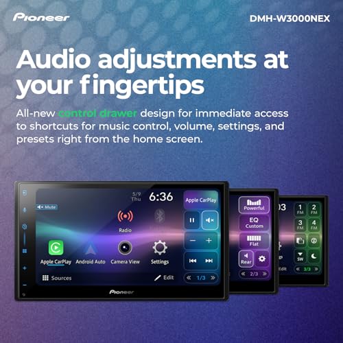 Image of Pioneer DMH-W3000NEX 6.8 inch Double Din Multimedia Digital Media Receiver, Wireless Apple CarPlay and Android Auto, Bluetooth, Backup Camera Compatible, Touchscreen, One Touch Navigation