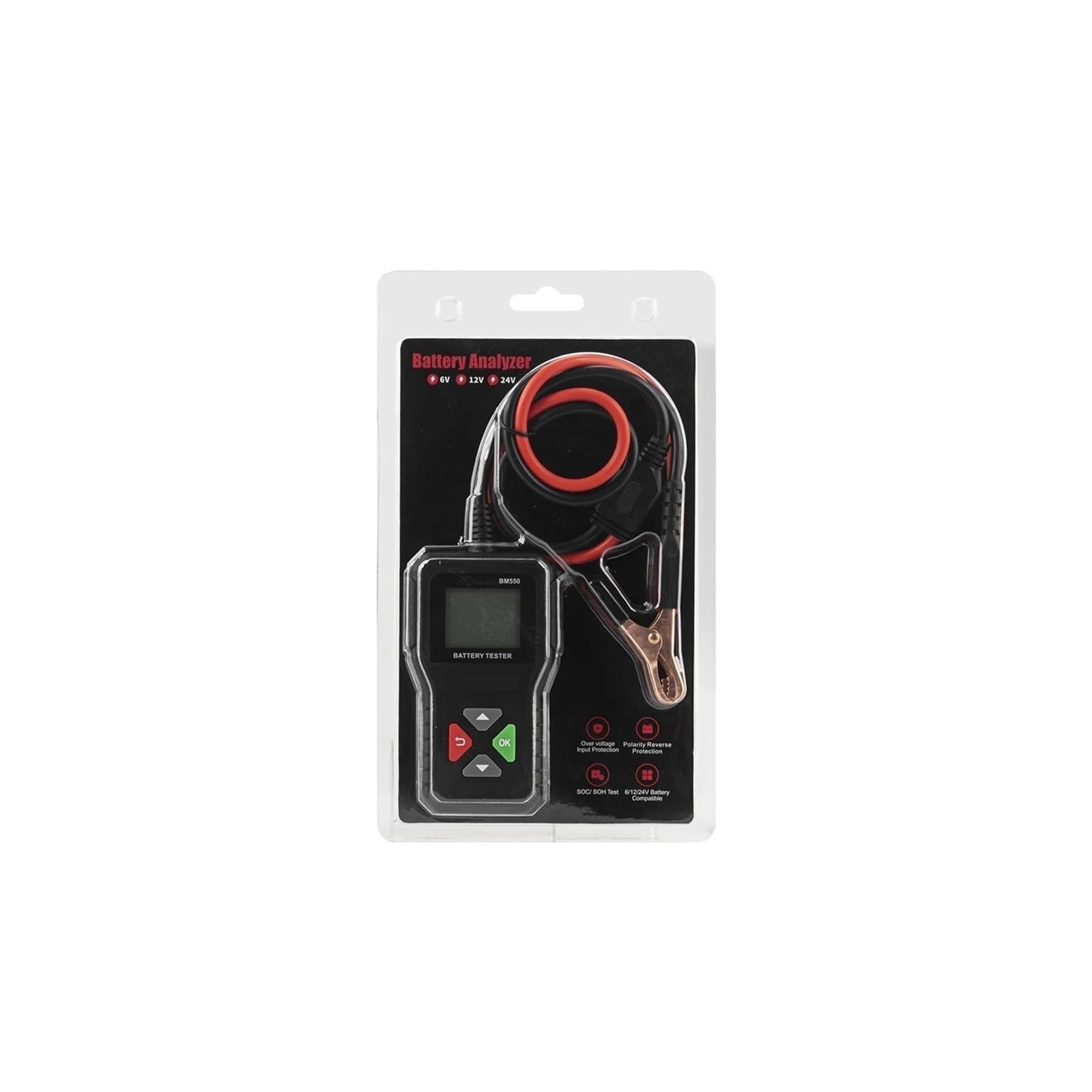 Probador de batería de Coche BM550, 6 V, 12 V y 24 V, analizador de batería automático, 100-2000 CCA, Forma de Onda de batería, herienta for batería de Coche
