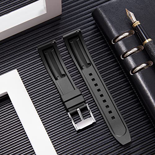 BINLUN Quick Release Silicone Watch Strap Replacement Rubber Watch Band 18mm 19mm 20mm 21mm 22mm 24mm Smartwatch Straps for Men and Women Waterproof Sport Watchbands with 11 Colors - Image 4