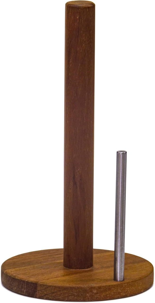Manada Teak & Stainless Steel Paper Towel Holder