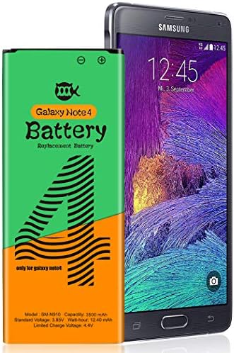 Galaxy Note 4 Battery, 3500mAh Li-ion Replacement Battery for Samsung Galaxy Note 4 N910, Verizon N910V, AT&T N910A, Sprint N910P, T-Mobile N910T, N910F, Note4 Spare Battery [24 Month Warranty]