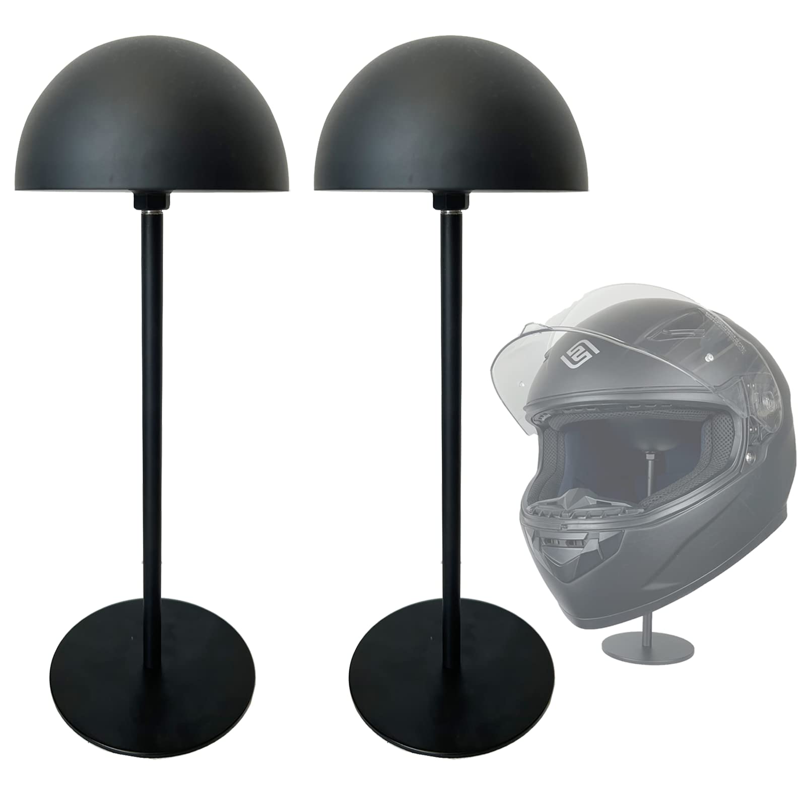 Helmet Stand - Metal Rotation Stand for Motocycle, Caps, Hats & Rugby Helmets