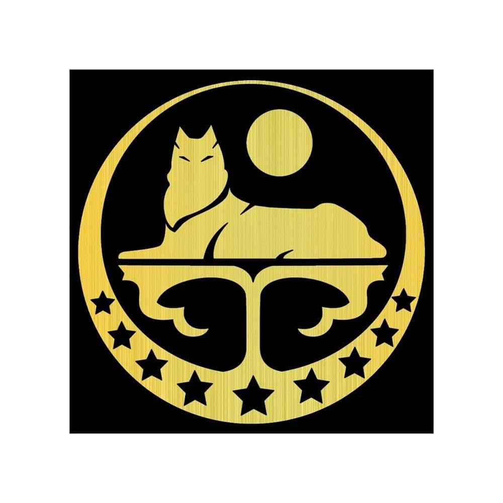 Auto Accessory 15 * 15cm Chechen Wolf Car Sticker Vinyl Decal Car Auto Stickers for Car Bumper Window Car Decorations(Gold)