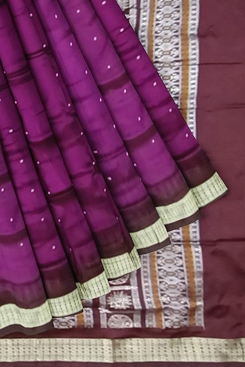 Image of Handmade Pure Bomkai Silk Saree Khandua Natural Silk Ikkat Saree For Women /Ethnic Wear /Traditonal Saree /Handloom Saree With Regular Fit Blouse Piece