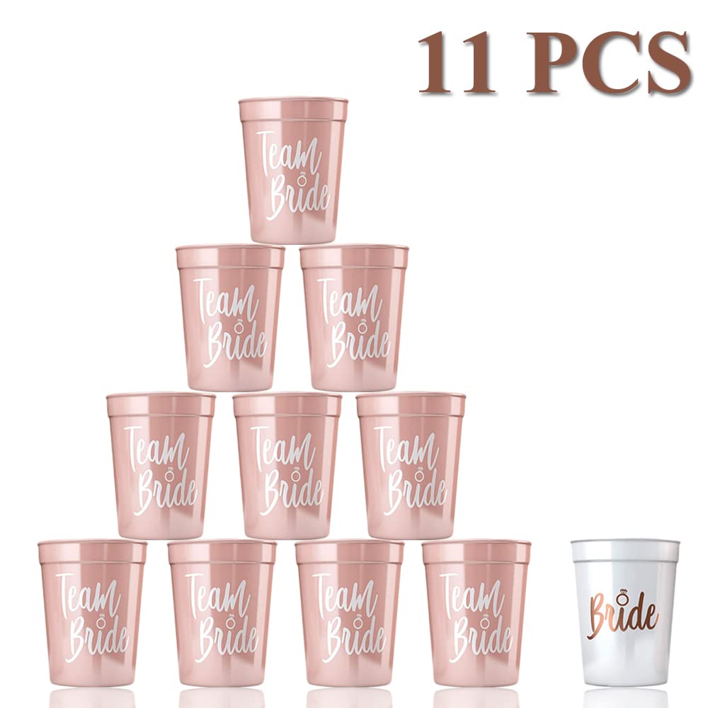 Set 11 Tazze Addio Nubilato Bride Tribe - Coppe Per Sposa E Squadra In Plastica - Foto 2