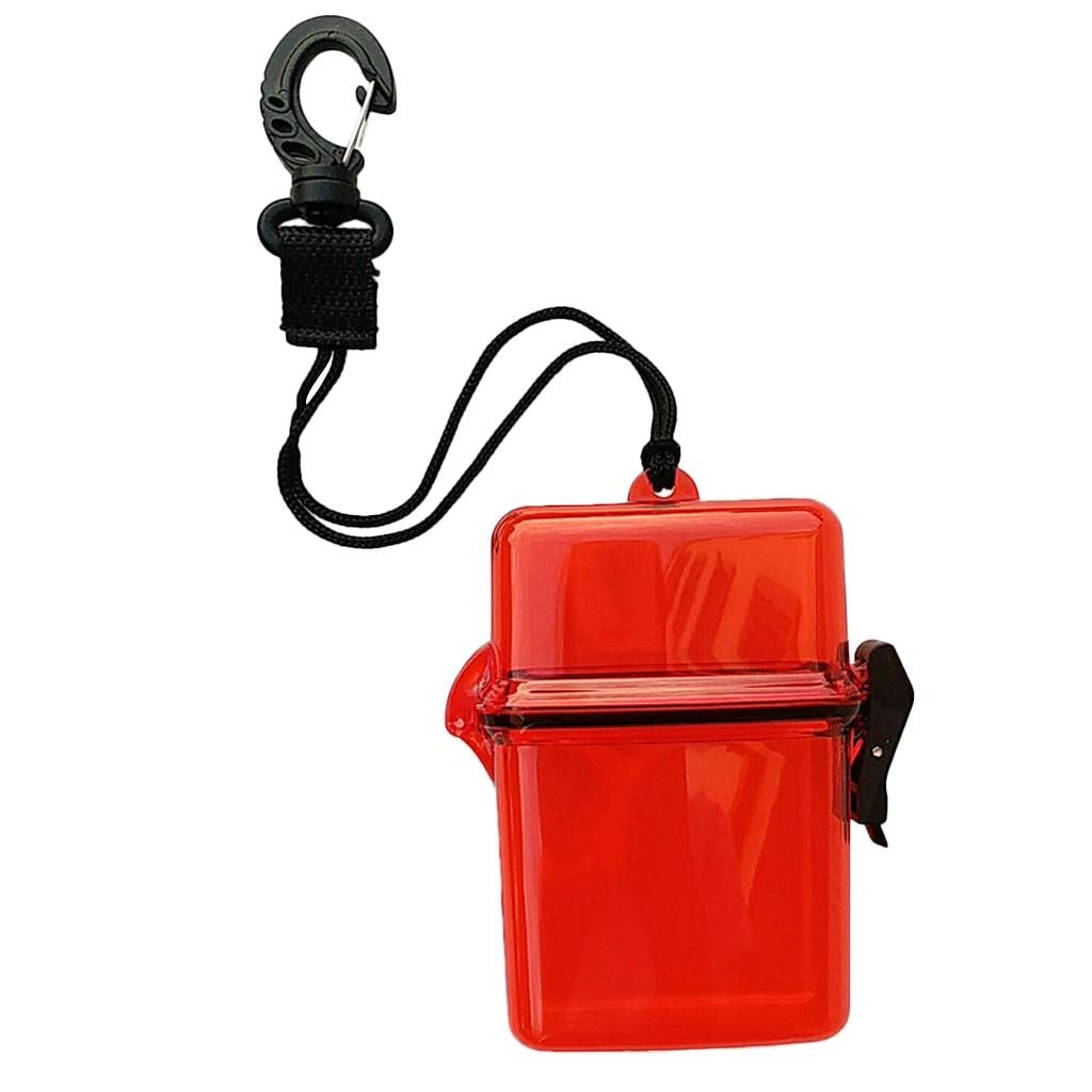 TISHITA Waterproof Container mit Neck Strap Schwimmkapsel Langlebige Box Portabler Verschluss für Schnorchler Strandurlauber Wassersport