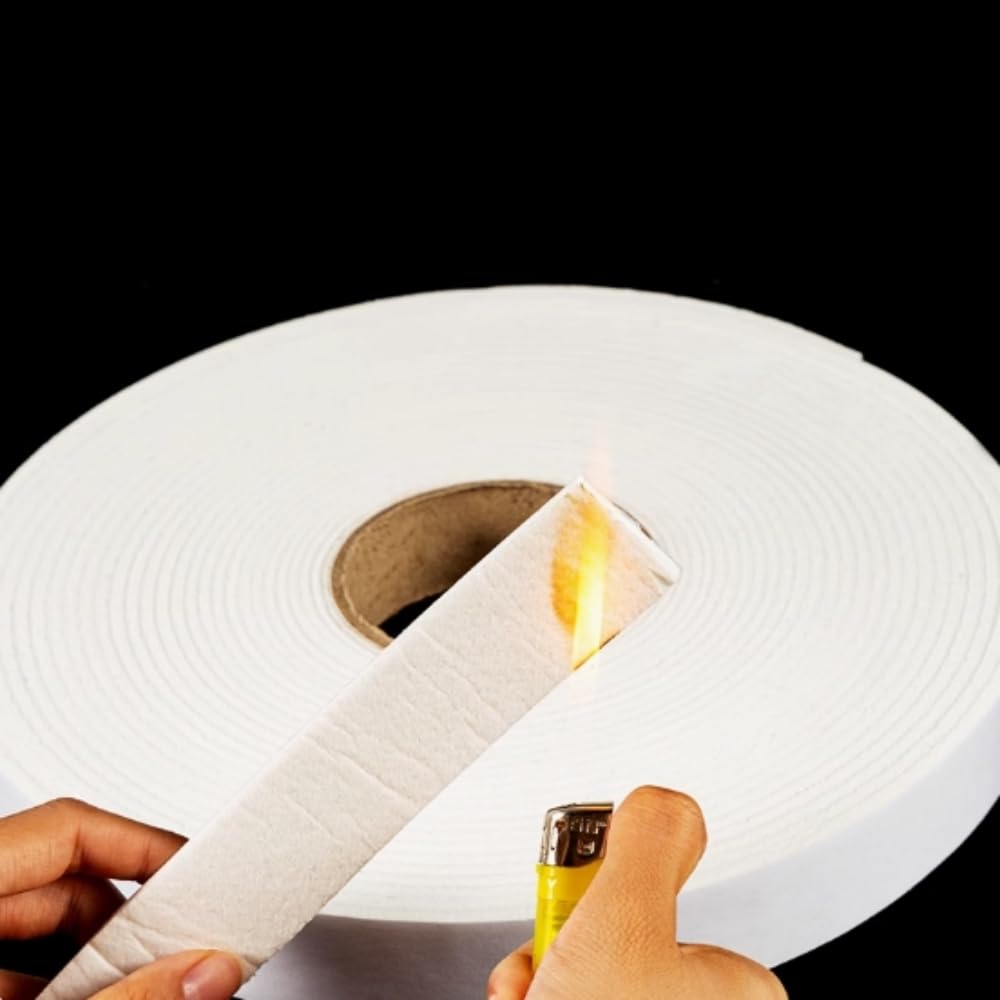 Ceramic Fiber Fireproof Tape - High Temperature Flat Gasket Tape Insulation 3/4/5mm Thick, Width 10/15/20/30/40/50mm Option (W.T.L : 50mm x 3mm x 240m)