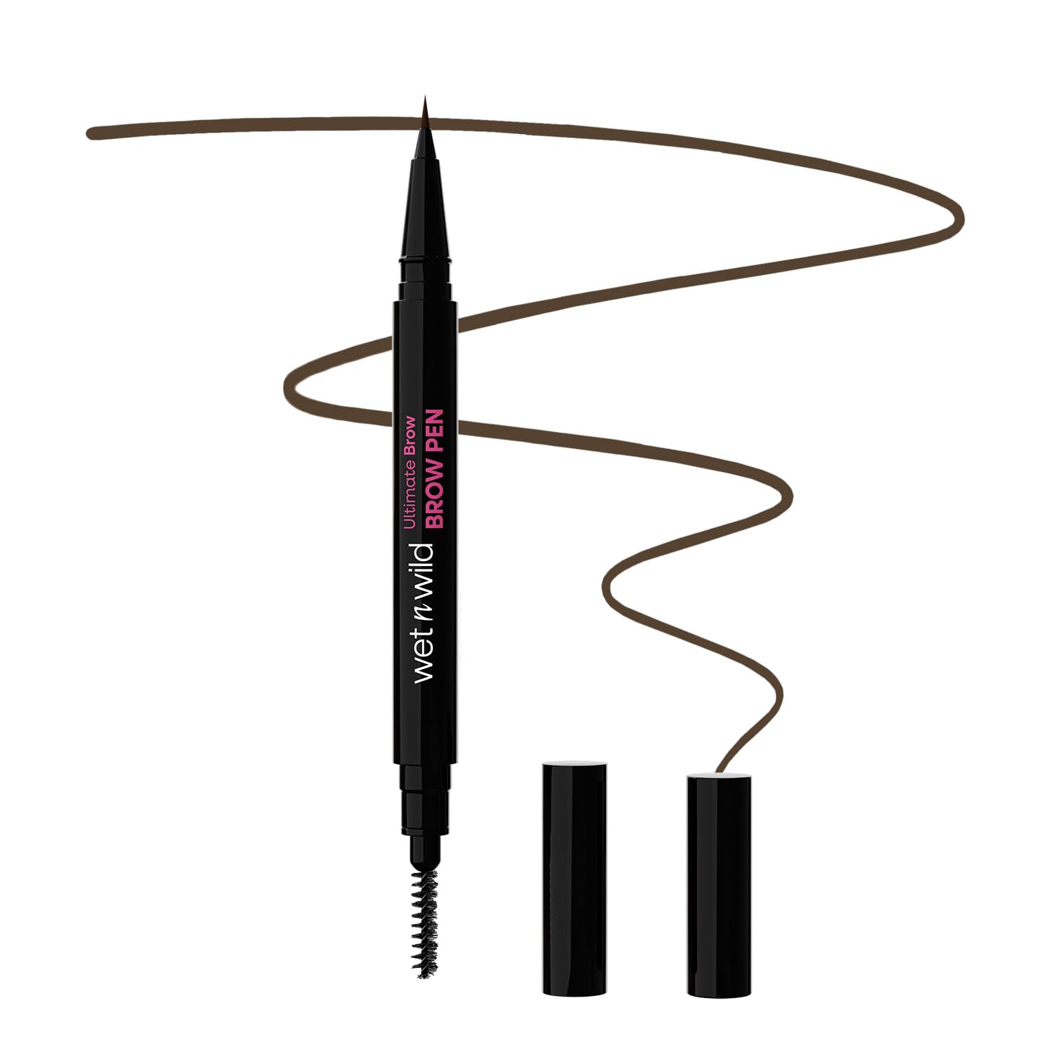 Wet n Wild, Ultimate Brow Pen, Soft Feathered Hair-Like Strokes, Lasts Up to 16 Hours, Dark Brown