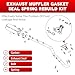 YOSOPP Graphite Exhaust Gasket 2Pcs - 5257254,5250091 Fit for Motorcycle, Dirt Bike, ATV or Scooter - Universal 45mm x 50mm x 33mm Size - Compatible with Polaris Ranger RZR 4 600 700 800 (2002-2014)