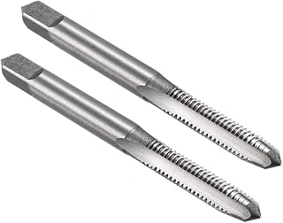uxcell Metric Machine Tap M6 x 1mm H2 High Speed Steel 3 Straight Flutes Screw Tapping Threading Machinist Repair DIY Tool 2pcs