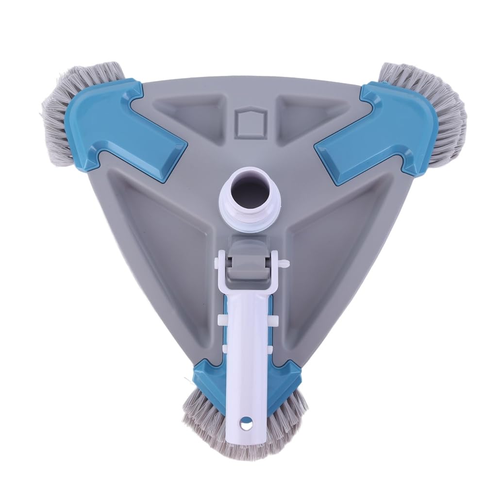 Brosse nettoyeur de piscine triangulaire avec poils intégrés pour désincruster le liner